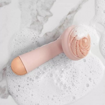 Bigsmile Beauty Mini Portable Waterproof Sonic Face Cleansing Washing Massage Brush Electric Silicone Facial Cleanser Brush